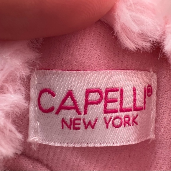 Capelli Of New York Pink Faux Fur Slip On Unicorn Slippers Size S Toddler Girl - Picture 2 of 9